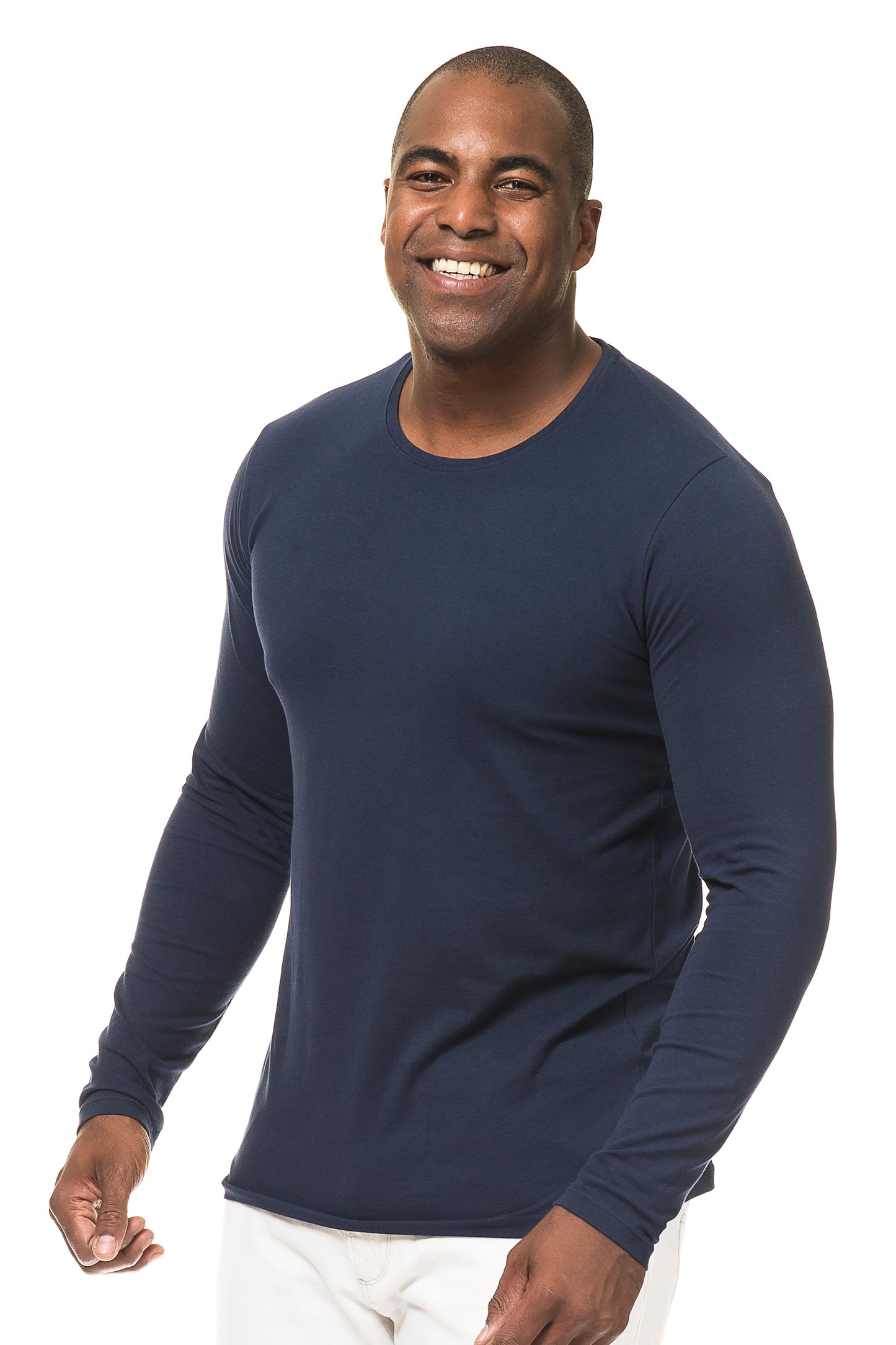 Miesten pitkähihainen t-paita (Slim Fit)