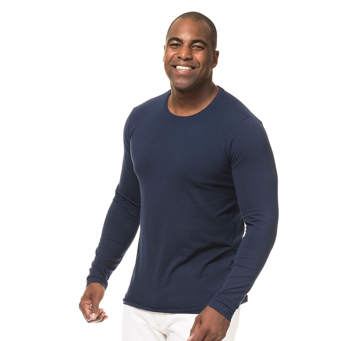 Miesten pitkähihainen t-paita (Slim Fit)